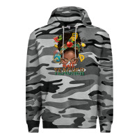 Slate Camo math teacher life afro messy bun Premium Hoodie - NancyCooperArtShop