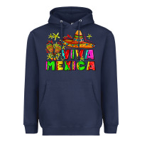 Navy viva mexica Heavyweight Hoodie - AdoDesignShop