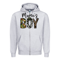 Heather Grey mama's boy Zipper Hoodie - CowhideDigitalArt
