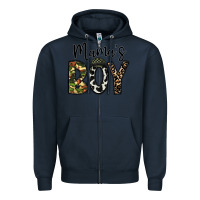 Navy mama's boy Zipper Hoodie - CowhideDigitalArt