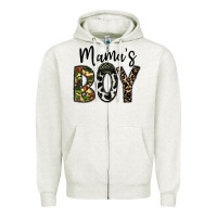 Oatmeal Heather mama's boy Zipper Hoodie - CowhideDigitalArt