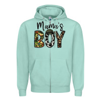Seafoam mama's boy Zipper Hoodie - CowhideDigitalArt