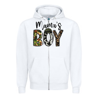 White mama's boy Zipper Hoodie - CowhideDigitalArt