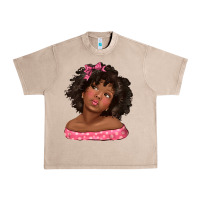 French Oak afro black girlchild kiss with bow Urban Heavy Tee - texasbilliewilder