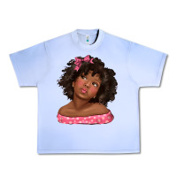 Grape Ice afro black girlchild kiss with bow Urban Heavy Tee - texasbilliewilder