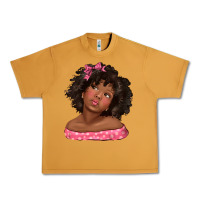 Peanut Butter afro black girlchild kiss with bow Urban Heavy Tee - texasbilliewilder
