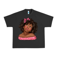 Pigment Black afro black girlchild kiss with bow Urban Heavy Tee - texasbilliewilder
