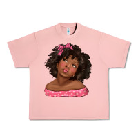Salmon afro black girlchild kiss with bow Urban Heavy Tee - texasbilliewilder