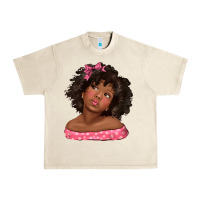 Sandshell afro black girlchild kiss with bow Urban Heavy Tee - texasbilliewilder
