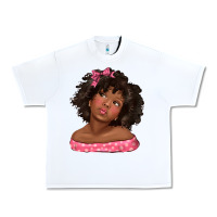White afro black girlchild kiss with bow Urban Heavy Tee - texasbilliewilder