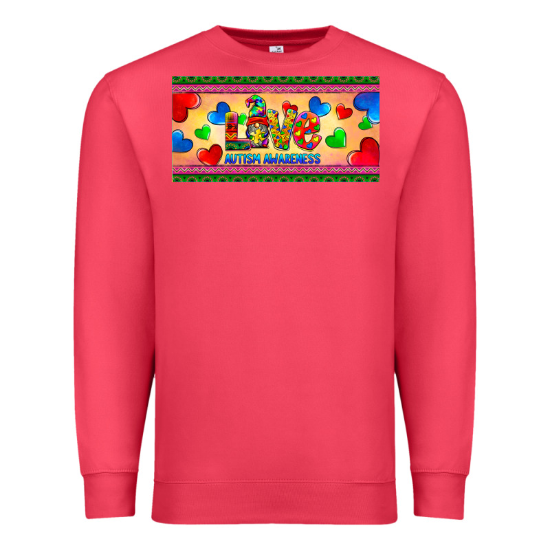 Love Autism Awareness License Plate Template Premium Sweatshirt by BarkalooDesign | Teevron
