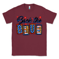 Burgundy Back the blue Classic Tee - Neo Western