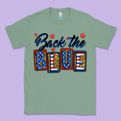 Back The Blue Classic Tee Designed By Neo Western