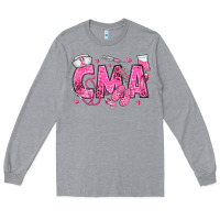 Heather Grey breast cancer cma Long Sleeve Tee - texasbilliewilder