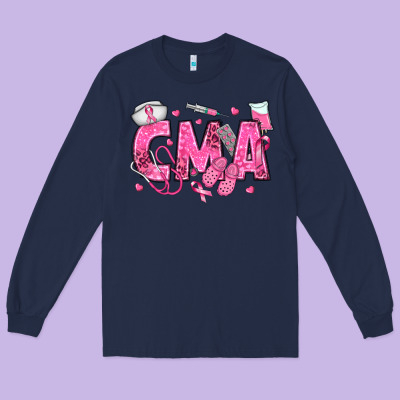Breast Cancer Cma Long Sleeve Tee Designed By Texasbilliewilder