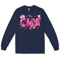 Navy breast cancer cma Long Sleeve Tee - texasbilliewilder