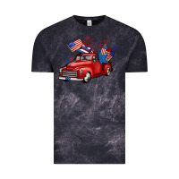 Cloud Black american truck 4th of july Vintage Tee - BarkalooDesign