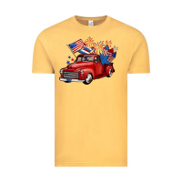 Vintage Mustard american truck 4th of july Vintage Tee - BarkalooDesign