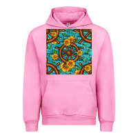 Fuchsia Pink Lake Boat Rudder And Sunflowers Seamless Pattern Urban Hoodie - BundleAndBundleShop