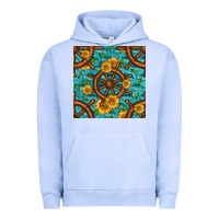 Pigment Grape Ice Lake Boat Rudder And Sunflowers Seamless Pattern Urban Hoodie - BundleAndBundleShop