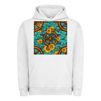 Pigment Lunar Rock Lake Boat Rudder And Sunflowers Seamless Pattern Urban Hoodie - BundleAndBundleShop