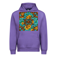 Tulip Lake Boat Rudder And Sunflowers Seamless Pattern Urban Hoodie - BundleAndBundleShop
