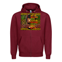 Burgundy juneteenth celebrate Zipper Hoodie - HRA Design Shop
