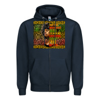 Navy juneteenth celebrate Zipper Hoodie - HRA Design Shop