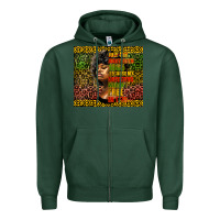 Sports Green juneteenth celebrate Zipper Hoodie - HRA Design Shop