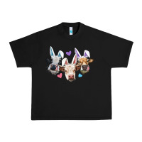 Black Easter Cows With Bunny Ears Urban Heavy Tee - RanaPortraitStore