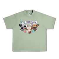 Oil Green Easter Cows With Bunny Ears Urban Heavy Tee - RanaPortraitStore