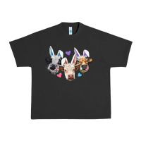 Pigment Black Easter Cows With Bunny Ears Urban Heavy Tee - RanaPortraitStore