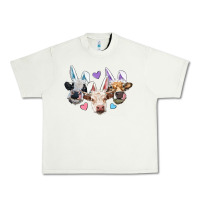 Pistachio Easter Cows With Bunny Ears Urban Heavy Tee - RanaPortraitStore