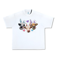 White Easter Cows With Bunny Ears Urban Heavy Tee - RanaPortraitStore