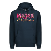 Navy mama all day everyday Premium Hoodie - NancyCooperArtShop