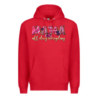 Red mama all day everyday Premium Hoodie - NancyCooperArtShop