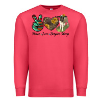 Cardinal Peace Love Dorper Sheep Premium Sweatshirt - LillyAllenDesigns