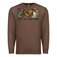 Chestnut Peace Love Dorper Sheep Premium Sweatshirt - LillyAllenDesigns