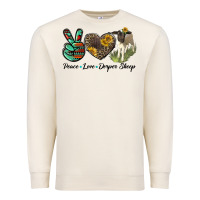 Sandshell Peace Love Dorper Sheep Premium Sweatshirt - LillyAllenDesigns