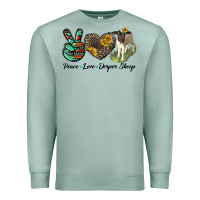 Seafoam Peace Love Dorper Sheep Premium Sweatshirt - LillyAllenDesigns