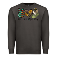 Smoke Peace Love Dorper Sheep Premium Sweatshirt - LillyAllenDesigns
