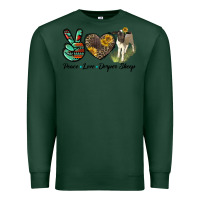 Sports Green Peace Love Dorper Sheep Premium Sweatshirt - LillyAllenDesigns