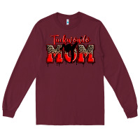 Burgundy taekwondo mom Long Sleeve Tee - Zillion Design Studio
