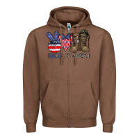 Chestnut peace love america Zipper Hoodie - CowhideDigitalArt