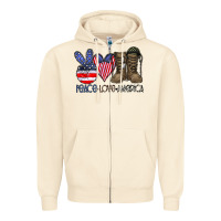 Peace Love America Zipper Hoodie | Teevron