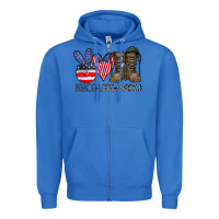 True Royal peace love america Zipper Hoodie - CowhideDigitalArt