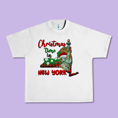 Christmas Time In New York Urban Heavy Tee Designed By Barkaloodesign