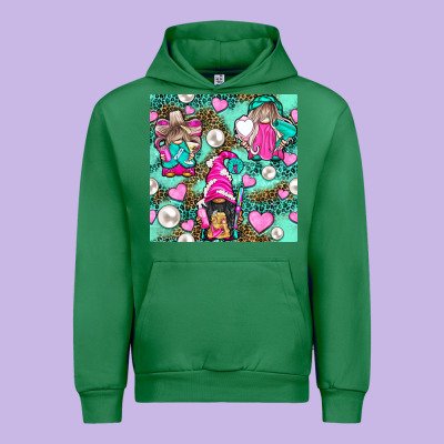 Hairdresser Gnomes With Hearts And Pearls With Leopard Urban Hoodie Designed By Bundleandbundleshop