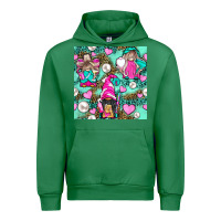 Emerald Hairdresser Gnomes With Hearts And Pearls With Leopard Urban Hoodie - BundleAndBundleShop
