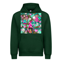 Forest Green Hairdresser Gnomes With Hearts And Pearls With Leopard Urban Hoodie - BundleAndBundleShop